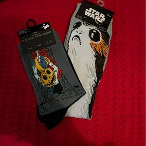 Lot of 2 pairs Disney socks(Nightmare Before Christmas - Sally;Star Wars - Porg)